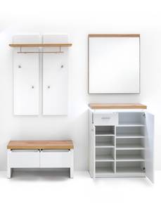 Garderobe Claire 33-OK (4-teilig) Weiß - Holzwerkstoff - Holzart/Dekor - 166 x 198 x 38 cm