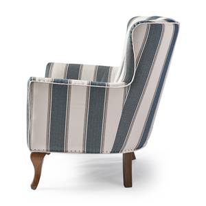 Fauteuil Cavendish Blue Stripe Bleu - Blanc - Textile - 74 x 90 x 83 cm