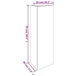 Pflanzkübel 824545 Braun - Metall - 30 x 75 x 26 cm