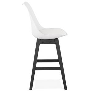 Tabouret De Bar CAMILA Noir - Blanc - Chêne foncé