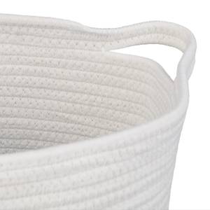 Aufbewahrungskorb aus Baumwolle Weiß - Textil - 39 x 30 x 30 cm