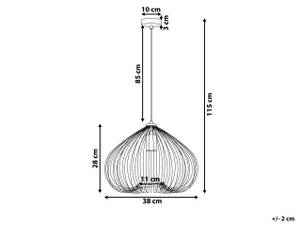 Lampe suspension TORDINO Doré