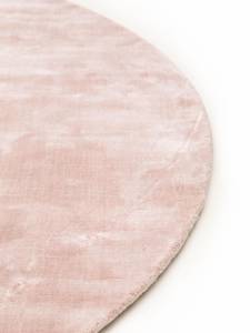 Tapis en viscose Rond Nela Rose clair - 120 x 1 x 120 cm