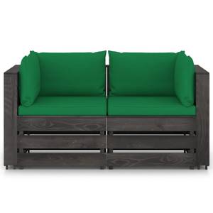 Canapé de jardin Vert - Bois massif - Bois/Imitation - 70 x 66 x 69 cm