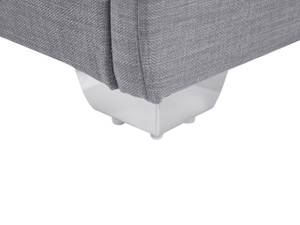 Doppelbett PARIS Grau - Silber - Breite: 195 cm - Textil - Unbeschichtet