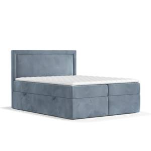 Premium Boxspringbett Jodan Magic Velvet Blaugrau - Breite: 182 cm