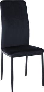 chaise salle à manger Savino Noir - Fourrure synthétique