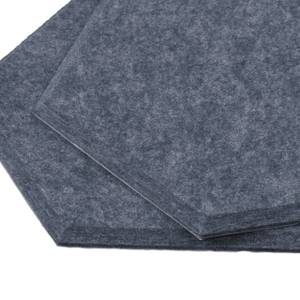 Bunte Filzpinnwand Sechsecke 6er Set Blau - Grau - Gelb - Textil - 30 x 26 x 1 cm