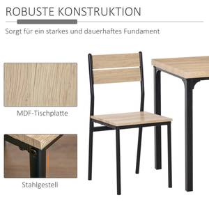 Esstisch-Set 835-090 Braun - Holzwerkstoff - 60 x 76 x 60 cm