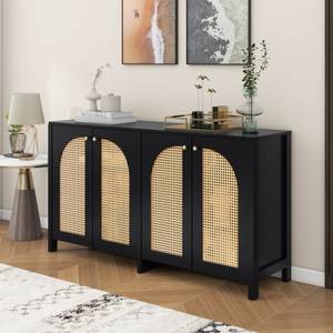 Sideboard Rattan Ⅲ Schwarz