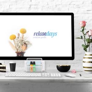 Relaxdays Ensemble accessoires de bureau 4 pièces organiseur