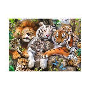 Puzzle Schmusende Raubkatzen Papier - 9 x 2 x 14 cm