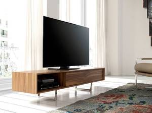 TV-Ständer aus Nussbaumholz Braun - Metall - Massivholz - Holzart/Dekor - 180 x 39 x 44 cm