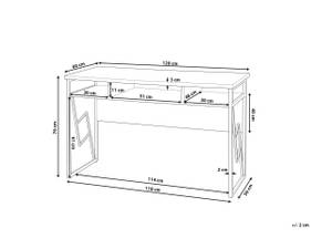 Schreibtisch FORRES Schwarz - Braun - Holzwerkstoff - 120 x 76 x 60 cm