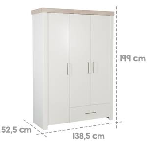 Set de chambre bébé Lucy 3 pcs Blanc - Bois manufacturé