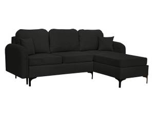 Ecksofa Venice Schwarz - Ecke davorstehend rechts