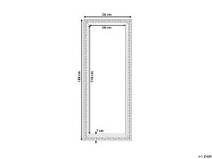 Wandspiegel MAULEON Silber - Weiß - Kunststoff - 50 x 130 x 3 cm