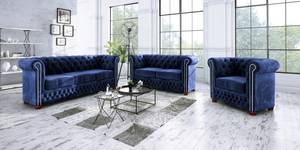 Chesterfield Ely 3-Sitzer Steppsofa Nachtblau