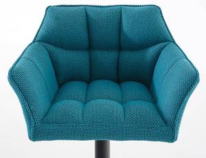 Tabouret de bar Damaso Lot de 2 Turquoise - Noir