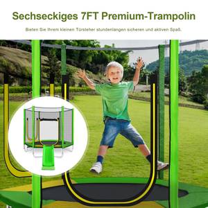 Trampolin Mini Ⅵ Grün - Metall - 213 x 35 x 296 cm