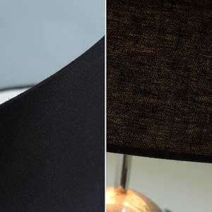 Lampe à poser CRANIUM Noir - Gris - Argenté - Métal - Textile - 40 x 44 x 40 cm