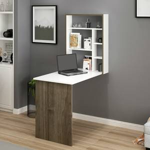 Bureau mural Greve rabattable Marron - Bois manufacturé - 77 x 75 x 58 cm