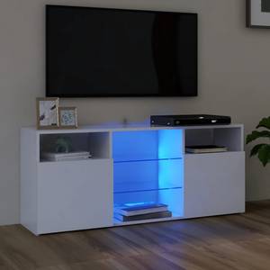 TV-Schrank mit LED-Leuchten D677 Weiß