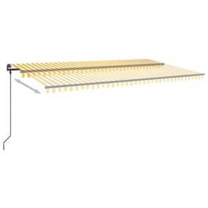 Auvent rétractable 3006679-2 Blanc - Jaune - Profondeur : 600 cm