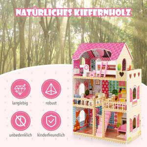 Puppenhaus TP10159PI Pink - Holzwerkstoff - 30 x 91 x 59 cm