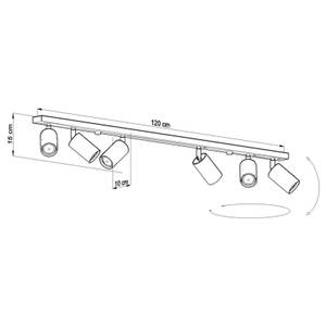 Strahler, Spots & Aufbaustrahler Grau - 120 x 8 x 15 cm