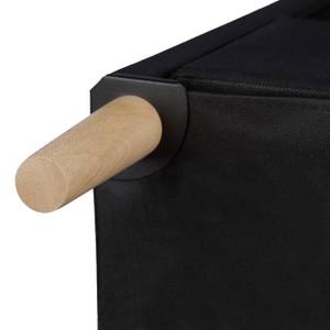 Faltbarer Schubladenschrank schwarz Schwarz - Braun - Holzwerkstoff - Papier - Textil - 48 x 82 x 32 cm