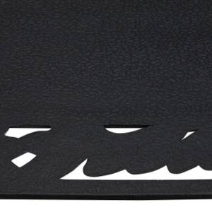 Fußmatte mit Blättermotiv Schwarz - Kunststoff - 75 x 1 x 45 cm
