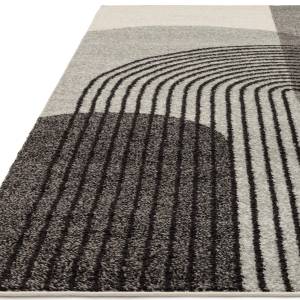 Tapis tissé plat moderne DISCO Gris - 200 x 290 cm