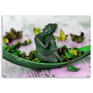 Leinwandbild Buddha Vintage Zen Spa 120 x 80 cm