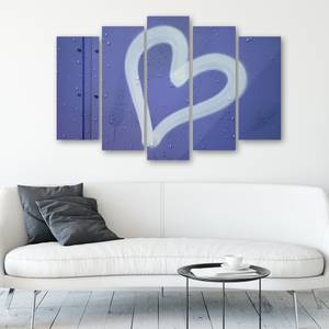 Leinwandbild Weißes Herz Textil - 2 x 150 x 100 cm