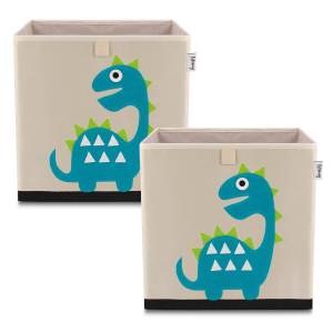 Lifeney Aufbewahrungsboxen Set Dino hell Kunststoff - 1 x 2 x 2 cm