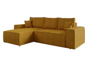 Ecksofa Malaga L Cord Gelb - Ecke davorstehend links