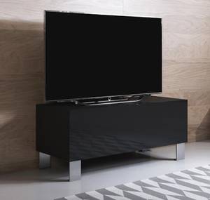 TV-Schrank Luke H1 mit Alu-füße Schwarz - Höhe: 42 cm