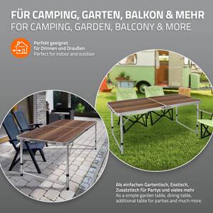 Campingtisch mit Tragegriff 120 cm Braun Braun