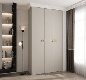 Armoire à portes battantes Como 1 Beige - Doré - 130 x 50 cm