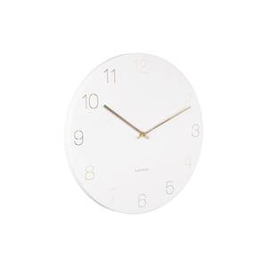 Horloge murale Charm Engraved Numbers Blanc