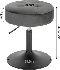 Sitzhocker mit Stauraum Bonnie(2er Set) Dunkelgrau - Grau