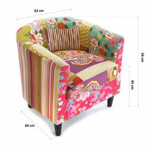 Sessel Pink Patchwork 64 x 56 cm