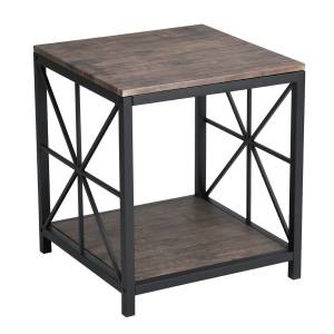 Table d'appoint SHAPE Marron - En partie en bois massif - 50 x 50 x 50 cm