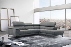 Ecksofa Fiero (5-Sitzer) Dunkelgrau