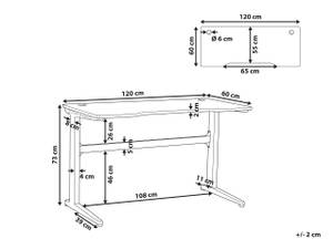 Gaming-Tisch DORAN Schwarz - Holzwerkstoff - 120 x 73 x 60 cm