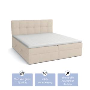 Boxspringbett Doppelbett Corino Beige - Breite: 160 cm