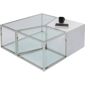 Table basse Combination Blanc - Verre - 95 x 40 x 95 cm