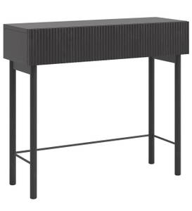 Table console debout NOLIE Imitation frêne noir - 90 x 80 x 32 cm