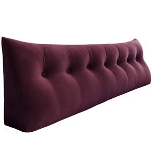 Großes ergonomisches Keilkissen Samt Bordeaux - 200 x 50 cm